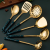 6pcs New Ceramic Handle Cooking Tools Gadgets Set Stainless Steel Gold Kitchen Utensils Set Kitchenware Set Household Utensils