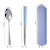 Practical Gift Portable Tableware Stainless Steel Chopsticks Spoon Fork Three-Piece Set Travel Set Store Gift Gift