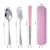 Practical Gift Portable Tableware Stainless Steel Chopsticks Spoon Fork Three-Piece Set Travel Set Store Gift Gift