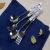 Blue and White Porcelain Tableware Suit Stainless Steel Tableware Stainless Steel Blue and White Porcelain 4-Piece Set Gift Tableware Spoon Fork