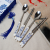 Stainless Steel Blue and White Porcelain Gift Tableware Four-Piece Set 2 Spoons 2 Chopsticks Suit Creative Gift Gift Box Tableware Wholesale