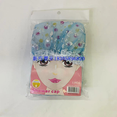 Shower Cap Women's Universal Shower Cap Disposable Bath Supplies Adult Shower Cap Women's Waterproof Thickened Plastic Bath Headgear