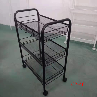 Home Trolley Rack Floor Kitchen and Bedroom Multi-Tier Movable Snack Baby Products Storage Rack