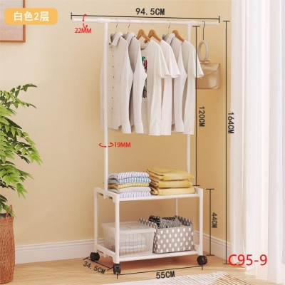Clothes Hanger Simple Multifunctional Shoes and Hat Rack Clothing Rod Dorm Clothes Floor Hanger Household Coat Rack