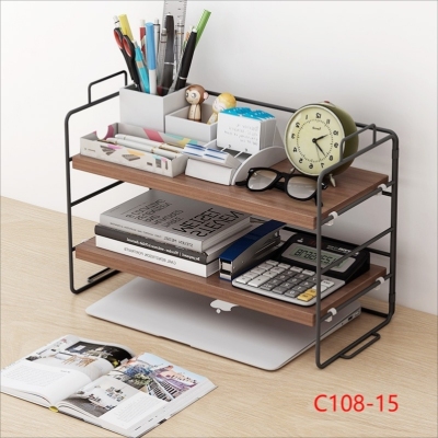 Desktop Storage Rack Desktop Bookshelf Simple Dining Table Multi-Layer Organize and Storage Simple Office Desk Small Shelf