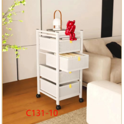 Drawer Gap Storage Cabinet Household Snack Toy Iron Mobile Living Room Narrow Gap Trolley Rack
