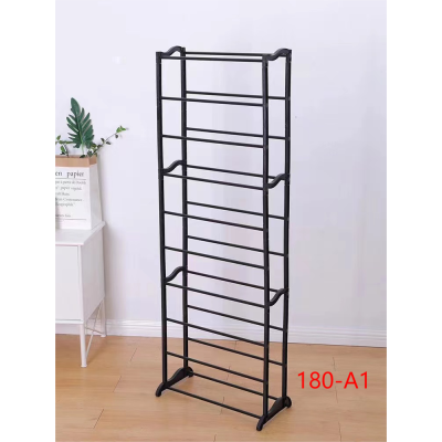 Simple Multi-Layer Economical Shoe Rack Wrought Iron Metal Plastic Assembly Lobby Dormitory Entrance Shoe Rack