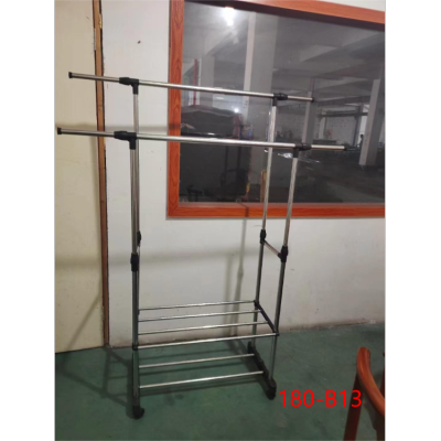Drying Rack Floor Indoor Clothing Rod Clothes Rack Home Telescopic Stainless Steel Bedroom Hang the Clothes Balcony