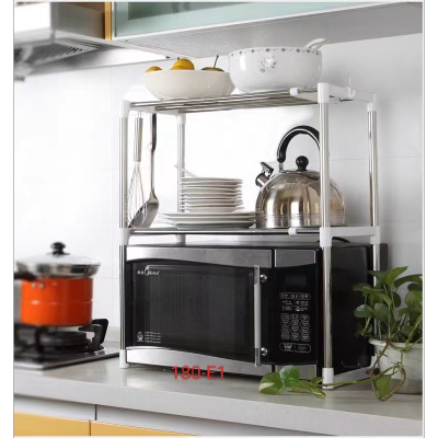 Multi-Purpose Kitchen Microwave Oven Shelf Shelf Appliance Shelf Stainless Steel Telescopic Adjustable Storage Rack