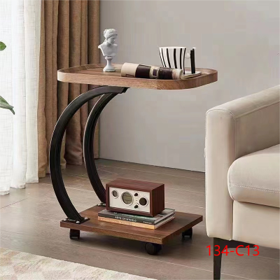 134-C13 Removable Sofa Side Table Modern Coffee Table Minimalist Living Room and Bedside C Shape Side Table Corner Table