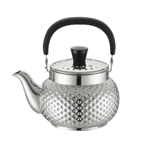 high quality 201 stainless steel thick teapot kettle exquisite pot bright light point drill thread teapot coffee pot