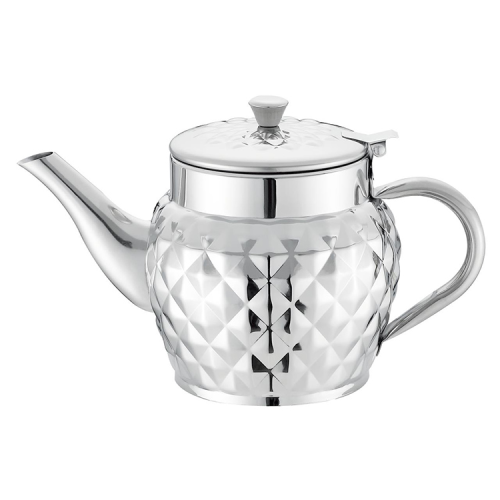 high-quality 201 stainless steel oz pot apple-shaped diamond-shaped drill-shaped kettle kashi pot with strainer teapot