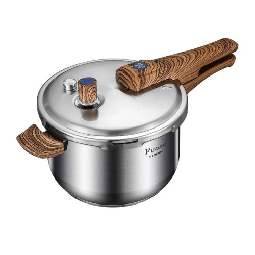 stainless steel composite bottom wood grain handle pressure cooker induction cooker gas stove universal thickened anti-scald household pressure cooker