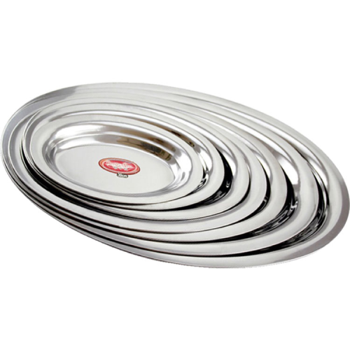 export stainless steel egg plate meite egg plate oval plate barbecue plate grilled fish tray oval plate ktv snack plate