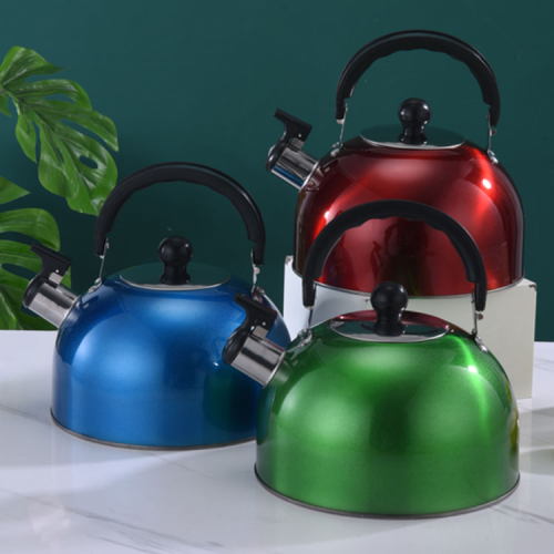 3l4l5l high quality thick kettle flat bottom whistle sounding kettle stainless steel whistle kettle color