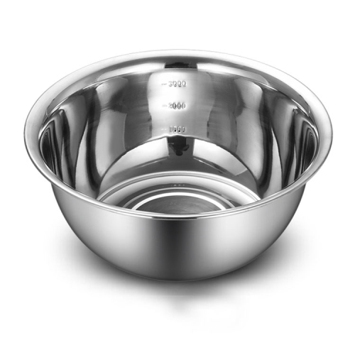 high quality 201 stainless steel scale basin cuisine basin household thickened mixing dough basin egg pots salad baking pot