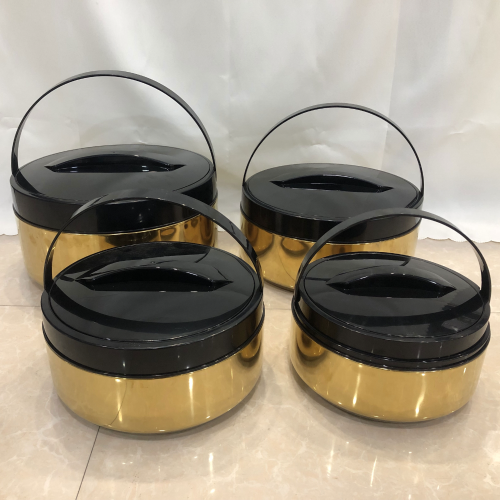 high-quality gold-plated high-grade stainless steel insulated lunch box large four-piece set five-piece large capacity insulated barrel household portable pan