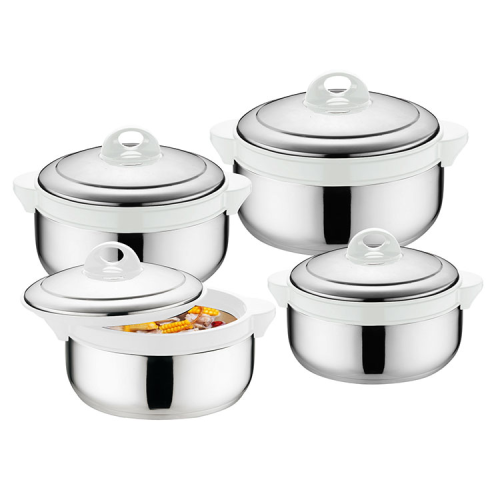 foreign trade export high quality thermal insulation pot set household stainless steel thermal insulation lunch box insulated barrel four-piece set soup pot