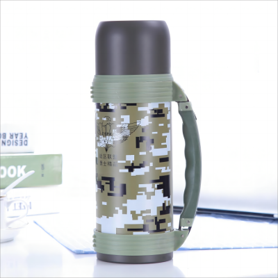 Army Green Camouflage Liner 304 Stainless Steel Insulated Travel Kettle