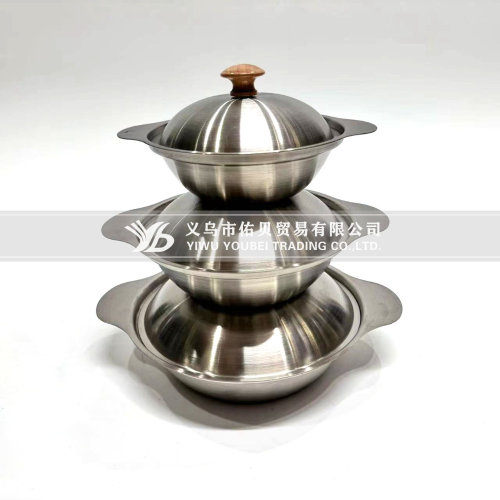 stainless steel hot pot pot non-stick pan gold-plated rose gold titanium cooking noodle pot high-end gift suit