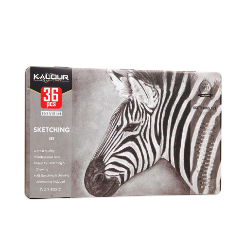 厂家直销36件素描工具专业美术绘画铅笔素描铅笔套装批发