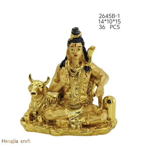 Resin gold plated Indian Buddha, home decoration