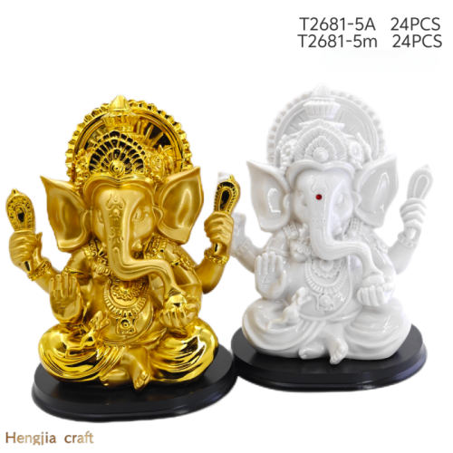 Resin gold plated Indian Buddha, home decoration