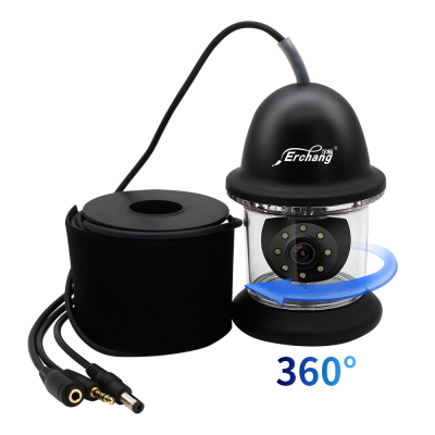 Erchang Underwater Fishing Camera 360° Horizontal Rotation Fishing Finder 15m Cable 1000TVL Remote Control Led Light