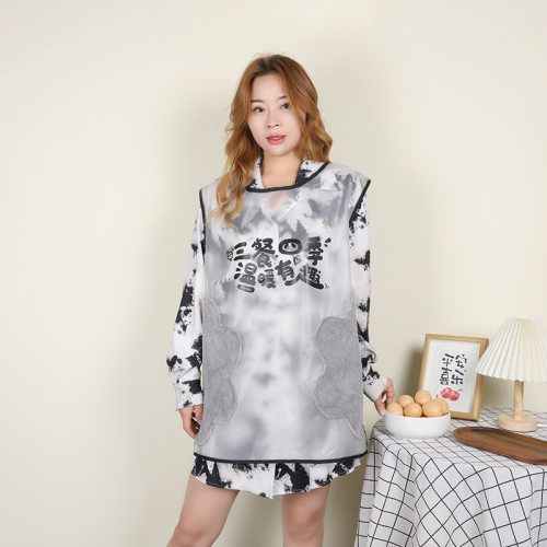summer transparent waterproof and oil-proof kitchen apron thickened fashion erasable hand odorless soft sleeveless apron