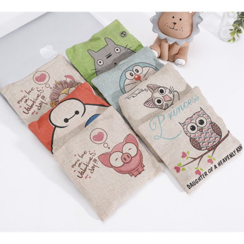 manufacturer cotton and linen bamboo charcoal bag car deodorant bag home cartoon pattern printing cotton and linen air purification bag wholesale