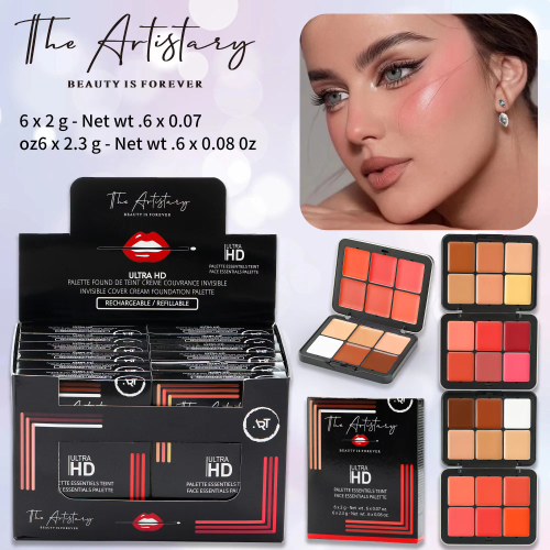 the artistary new cross-border 6-color iron box concealer 6-color blusher magnetic sucker hot sale products