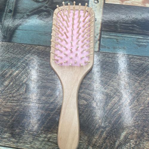 Hemu Small Square Plate Pink Rubber Wood Needle round Head Air Cushion Massage Comb