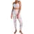 New Europe and the United States cross-border quick dry seamless tie dye yoga running beauty back bra pants set fitness women