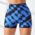 New high waist tie-dye yoga shorts hip-lifting fitness three-point side hollow shorts running exercise shorts women