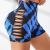 New high waist tie-dye yoga shorts hip-lifting fitness three-point side hollow shorts running exercise shorts women
