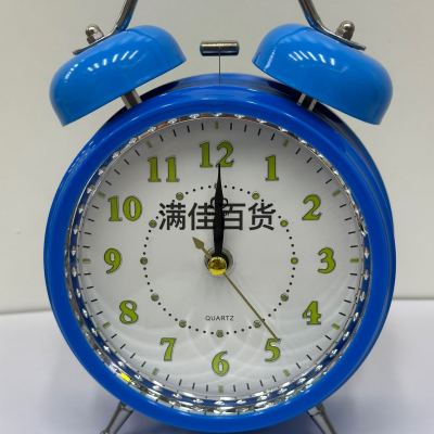 Student Alarm Clock Creative Personalized Bedroom Metal Mute Children Bedside Luminous Ringing Bell Simple Nordic Style