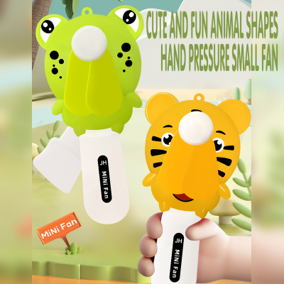 Hand pressed animal small fan children's toy press type manual small fan gift customization logo mini small fan