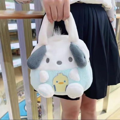 Exquisite Plush Series Sanrio Plush Small Handbag Pacha Dog Pom Pom Purin Clow M