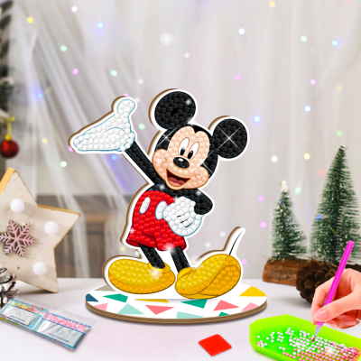 Handmade DIY Diamond Painting Mickey Minnie Mario Hello Kitty Melody Cinnamoroll Babycinnamoroll Wooden Standee