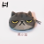 Exquisite Coin Purse 3-Inch Small White Angry Cat Small Black Cat Small Beauty Two Cake Cat Luo Unhappy Glasses Cat