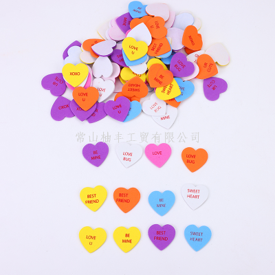 Valentine's Day Love Eva without Flash Powder Printing Be Mine Love Bug Adhesive Sticker Xoxo BEST FRIEND SWEET HEART