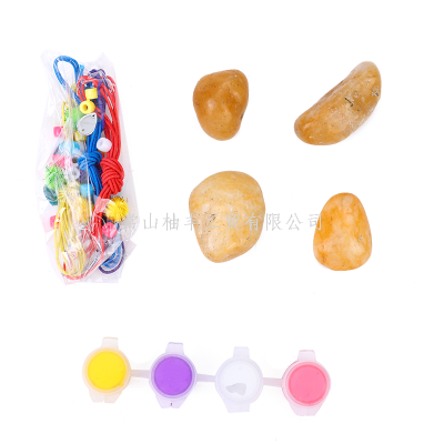 Children's DIY Graffiti Cobblestone Elastic Launch Toy Export Exclusive for Factory Direct Sales Invoice Can Be Issued