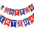Baby Birthday Party Decoration Fishtail Flag Colorful Captain Happy Birthday Paper Dovetail Hanging Flag