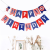 Baby Birthday Party Decoration Fishtail Flag Colorful Captain Happy Birthday Paper Dovetail Hanging Flag