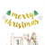 Christmas Party Decoration String Flags Christmas Tree Merry Christmas Glitter Latte Art