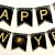 Happy New Year Happy New Year Party Decoration Flag Fishtail Flag Black Card Swallowtail Flag Banner