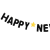 Happy New Year Letter Hanging Flag Factory Direct Supply Happy New Year Party Decoration Garland Glitter Paper