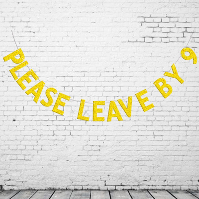 Please Leave by 9 Glitter Paper Flower European and American Single Girl Wedding Party Decoration String Flags