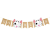 Baby Shower Party Decoration Flag Punch Banner Vintage Burlap Swallowtail Flag Triangle Hanging Flag