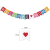 Colorful Welcome Home Paper Dovetail Flag Baby Shower Party Decoration String Flags Latte Art Welcome Home